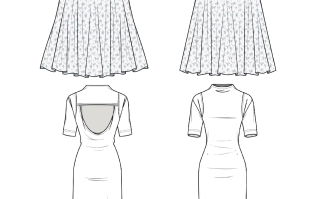 连衣裙服装款式图