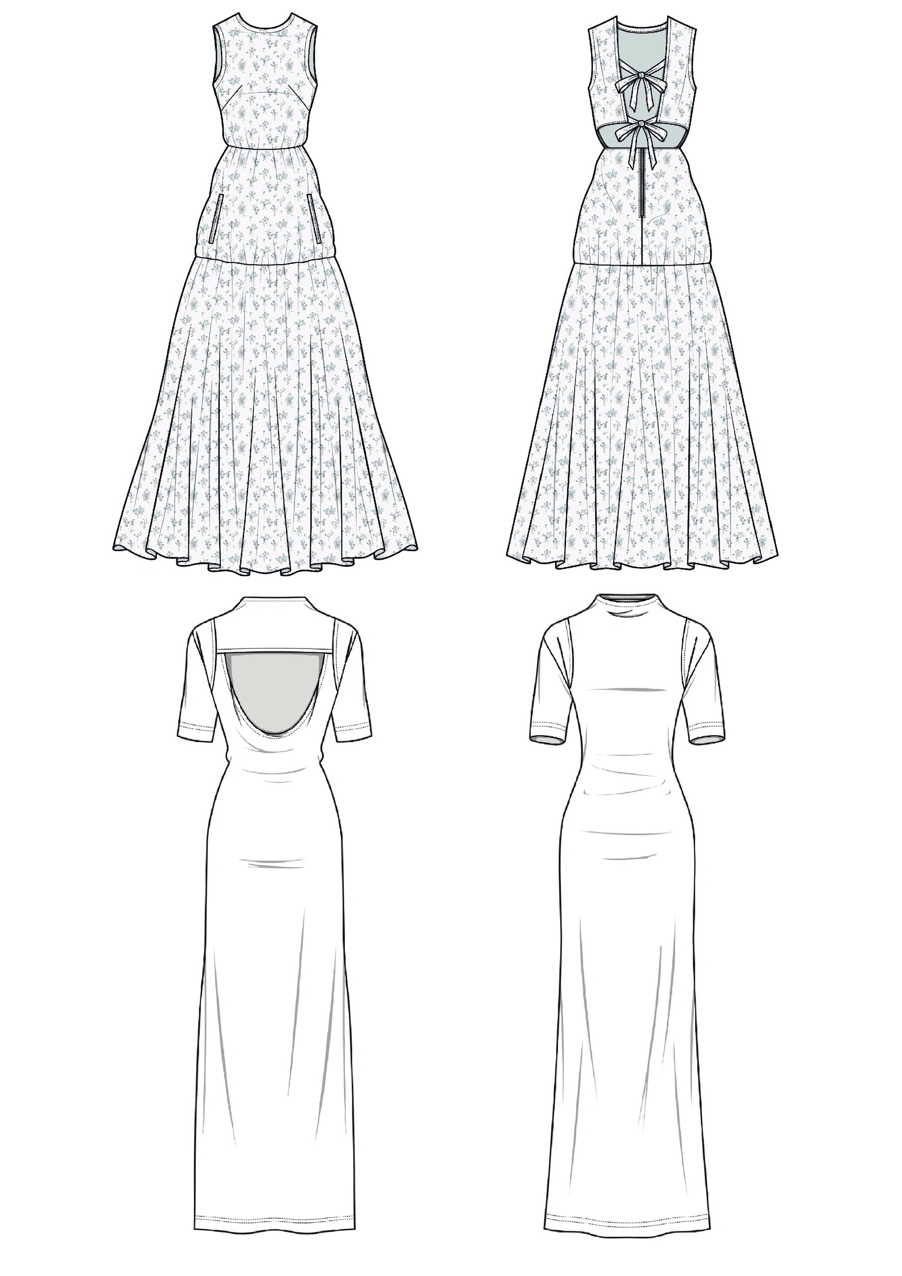 连衣裙服装款式图-第1张图片-ZBLOG