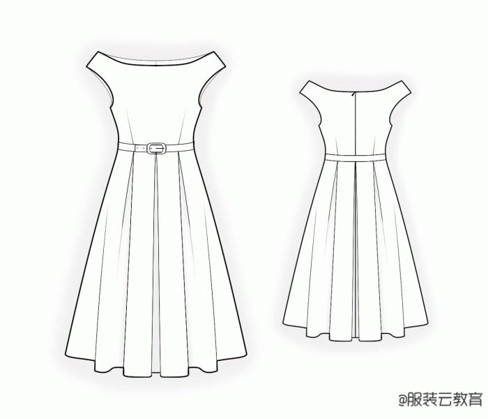 连衣裙款式图 效果图-第1张图片-ZBLOG